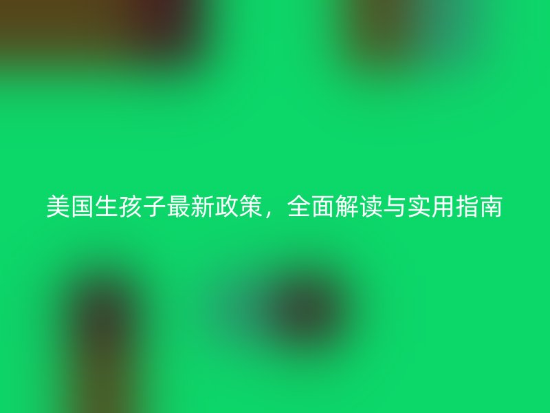 美国生孩子最新政策，全面解读与实用指南