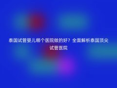 泰国试管婴儿哪个医院做的好？全面解析泰国顶尖试管医院