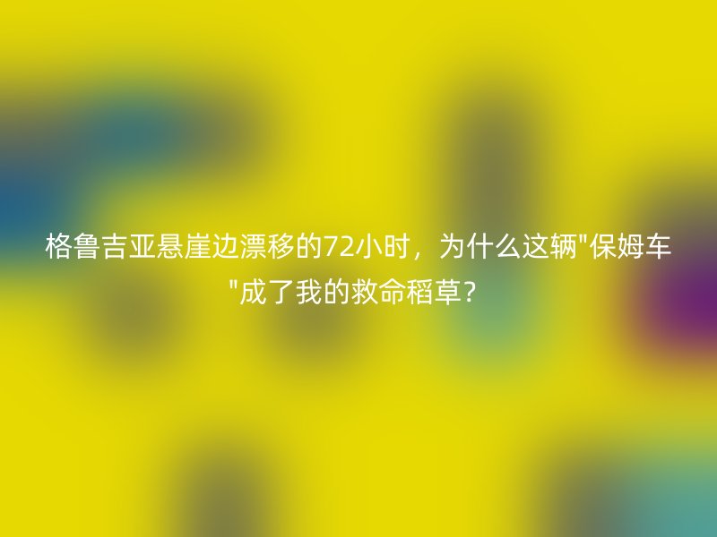 格鲁吉亚悬崖边漂移的72小时，为什么这辆