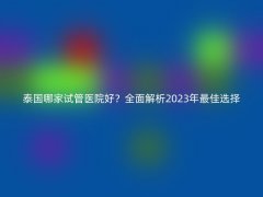 泰国哪家试管医院好？全面解析2023年最佳选择