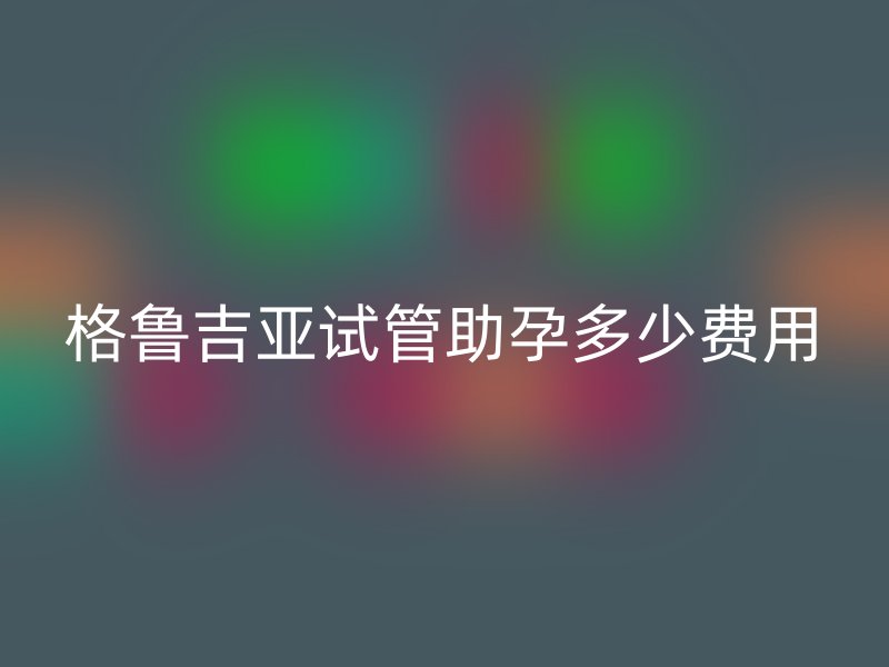 格鲁吉亚试管助孕多少费用