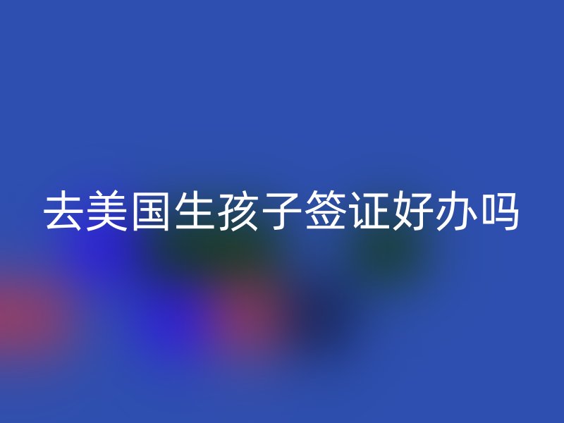 去美国生孩子签证好办吗