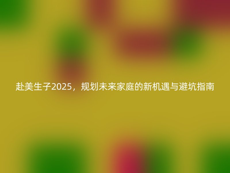 赴美生子2025,规划未来家庭的新机遇与避坑指南