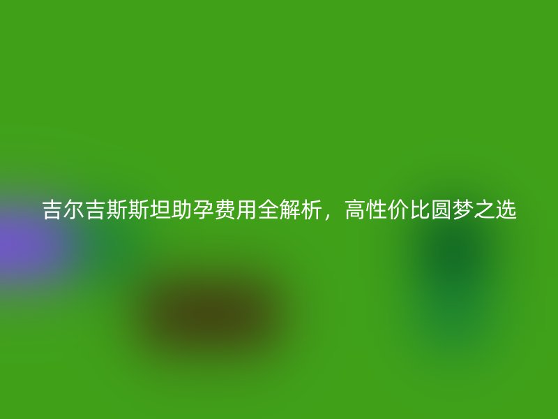 吉尔吉斯斯坦助孕费用全解析,高性价比圆梦之选