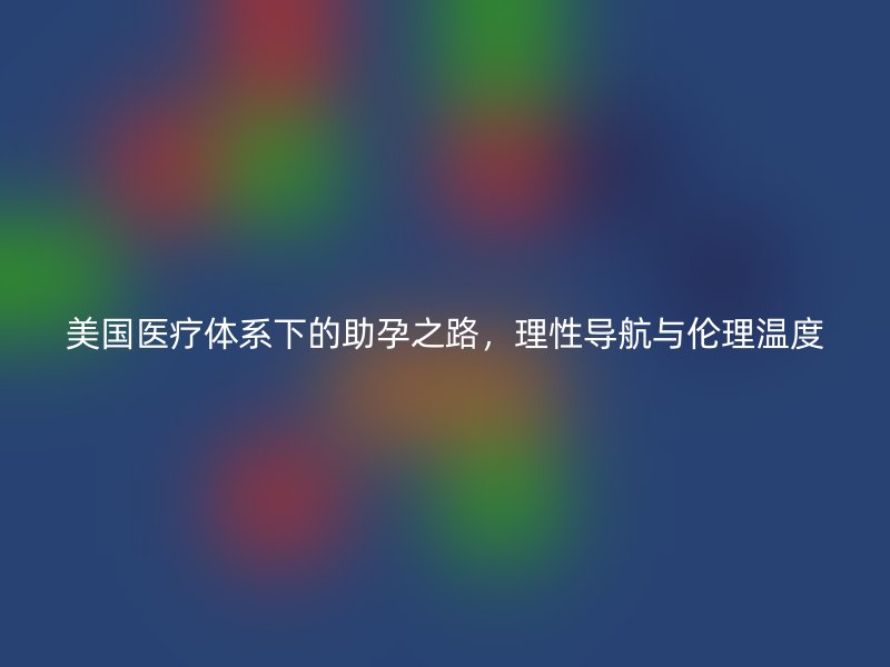 美国医疗体系下的助孕之路，理性导航与伦理温度