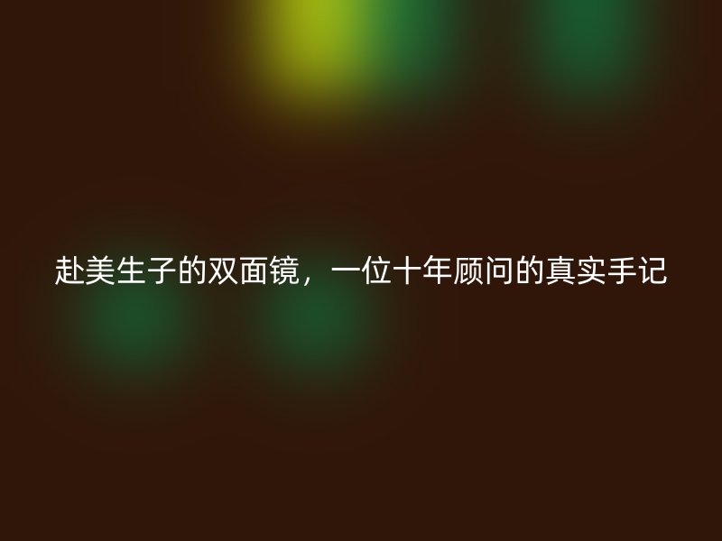 赴美生子的双面镜，一位十年顾问的真实手记